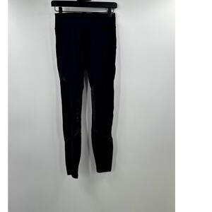 Lululemon Black High Rise Legging Size 4 Mesh Throughout Full Length